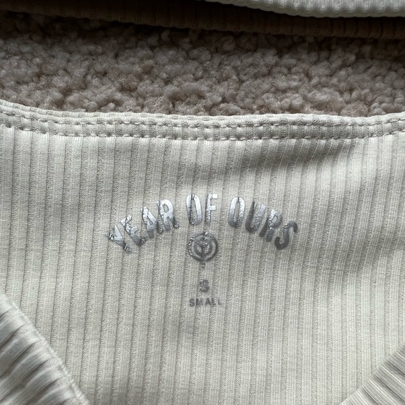 Year of Ours Women's V Waist Ribbed Studio Biker Shorts Caribou Bone Size Small - Picture 10 of 10